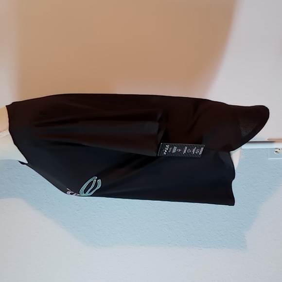 Bebe Sport Size M Logo Black Step Hem Jersey Shirt - Picture 2 of 12